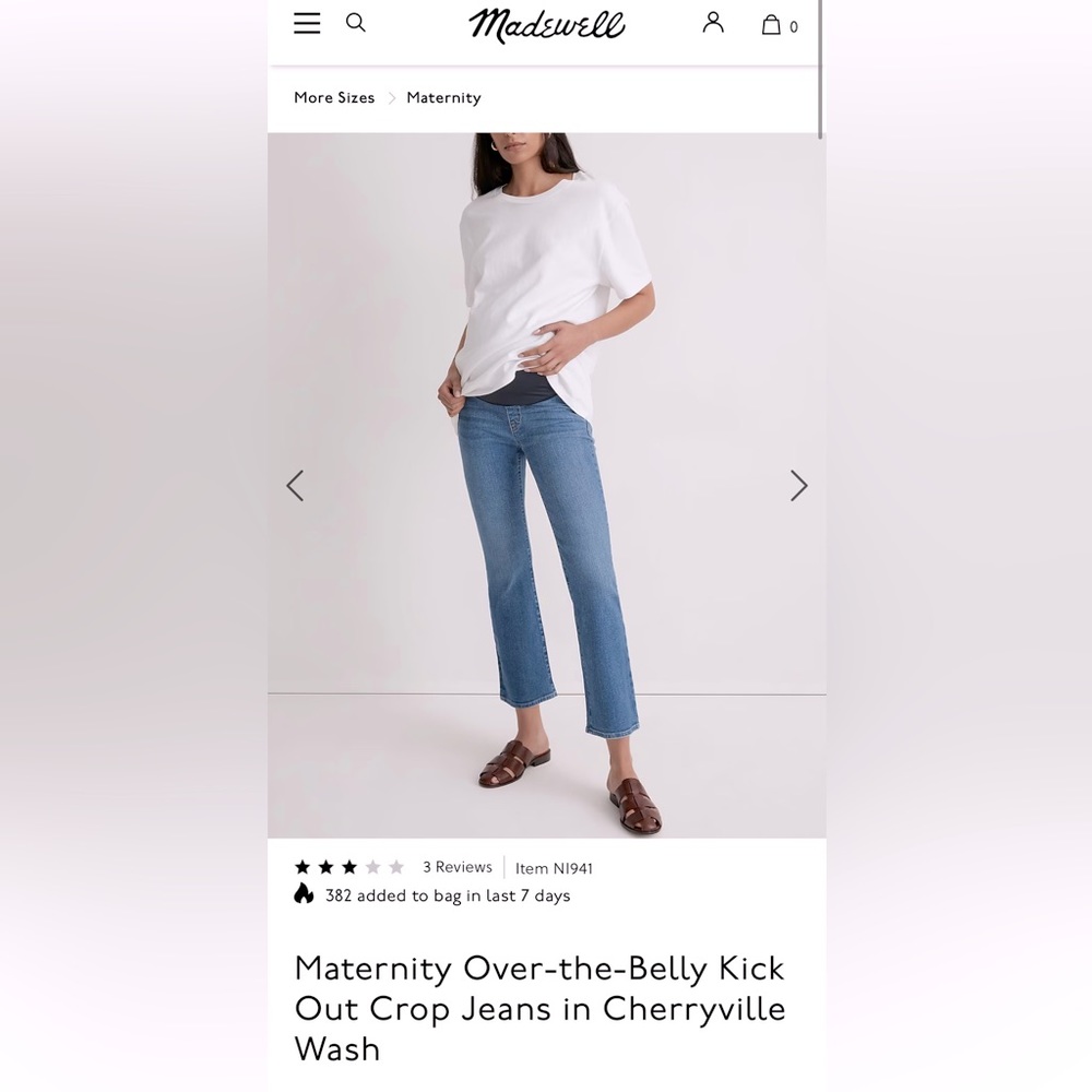 Madewell Maternity Kick Out Jeans
